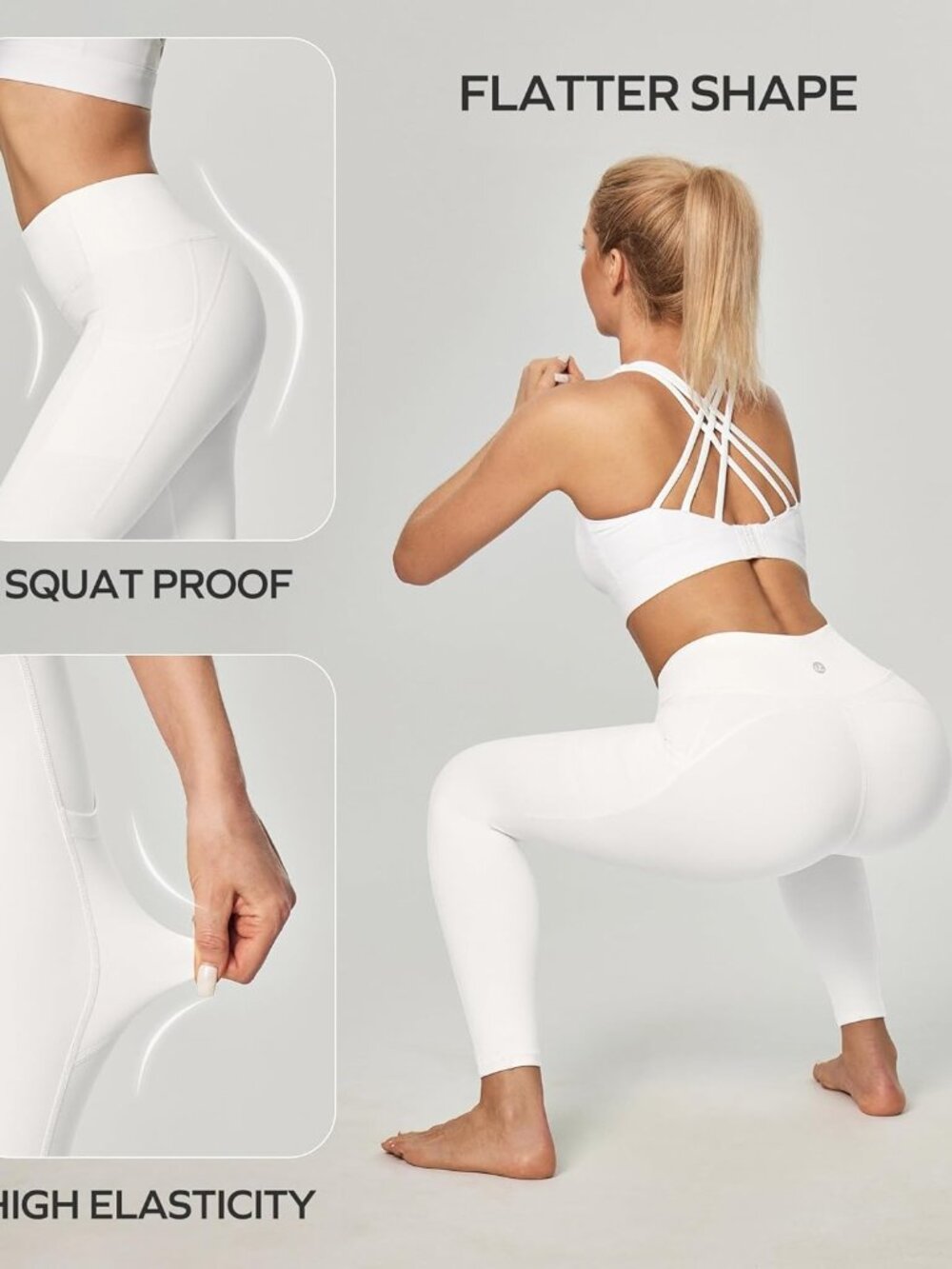 Women's Snow Tummy Control Workout Imported Compression Yoga Leggings - Picture 5 of 5